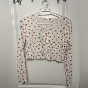 Flower print cardigan